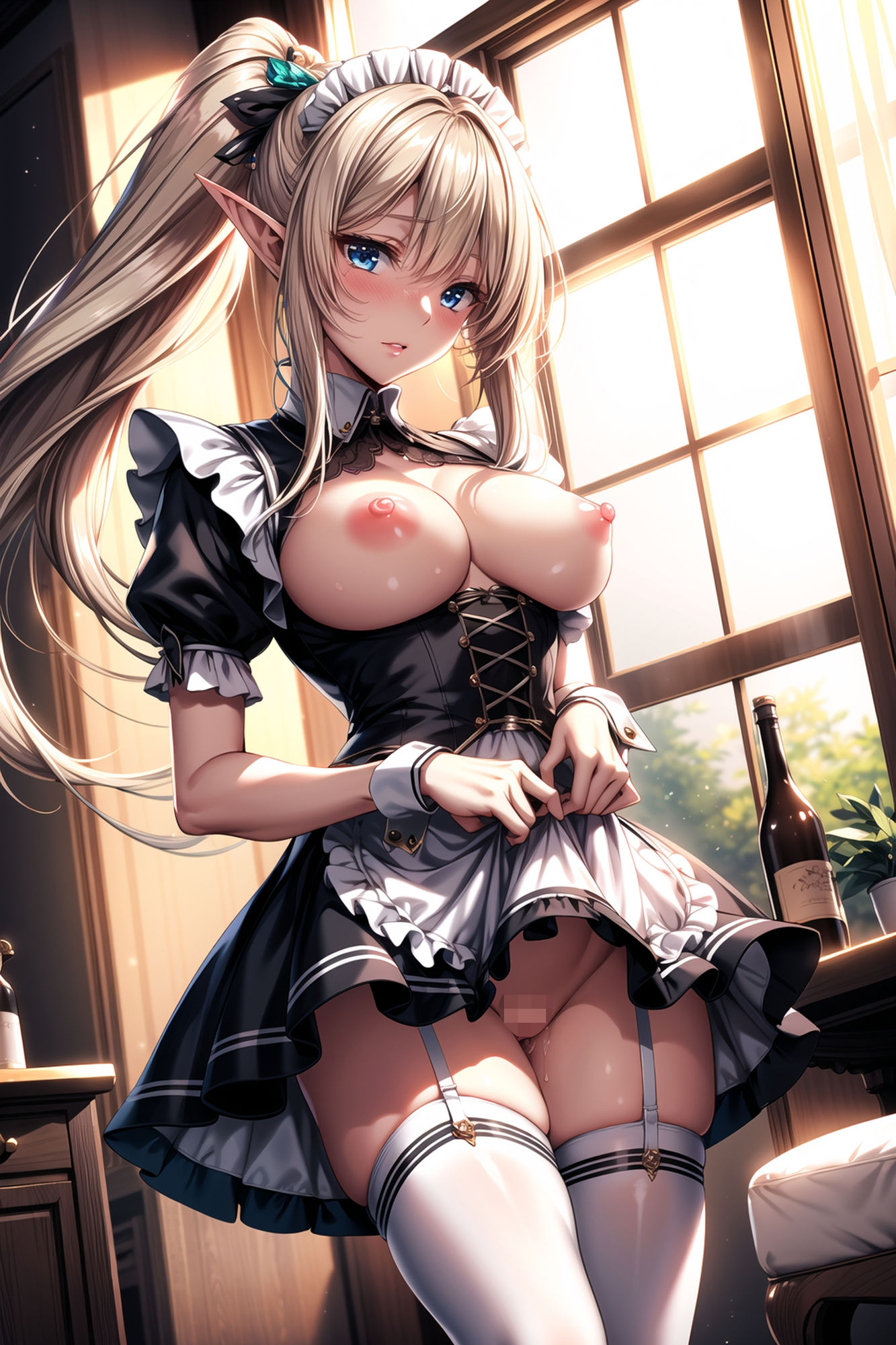 金髪エルフのメイドさんの誘惑 サンプル2ページ目