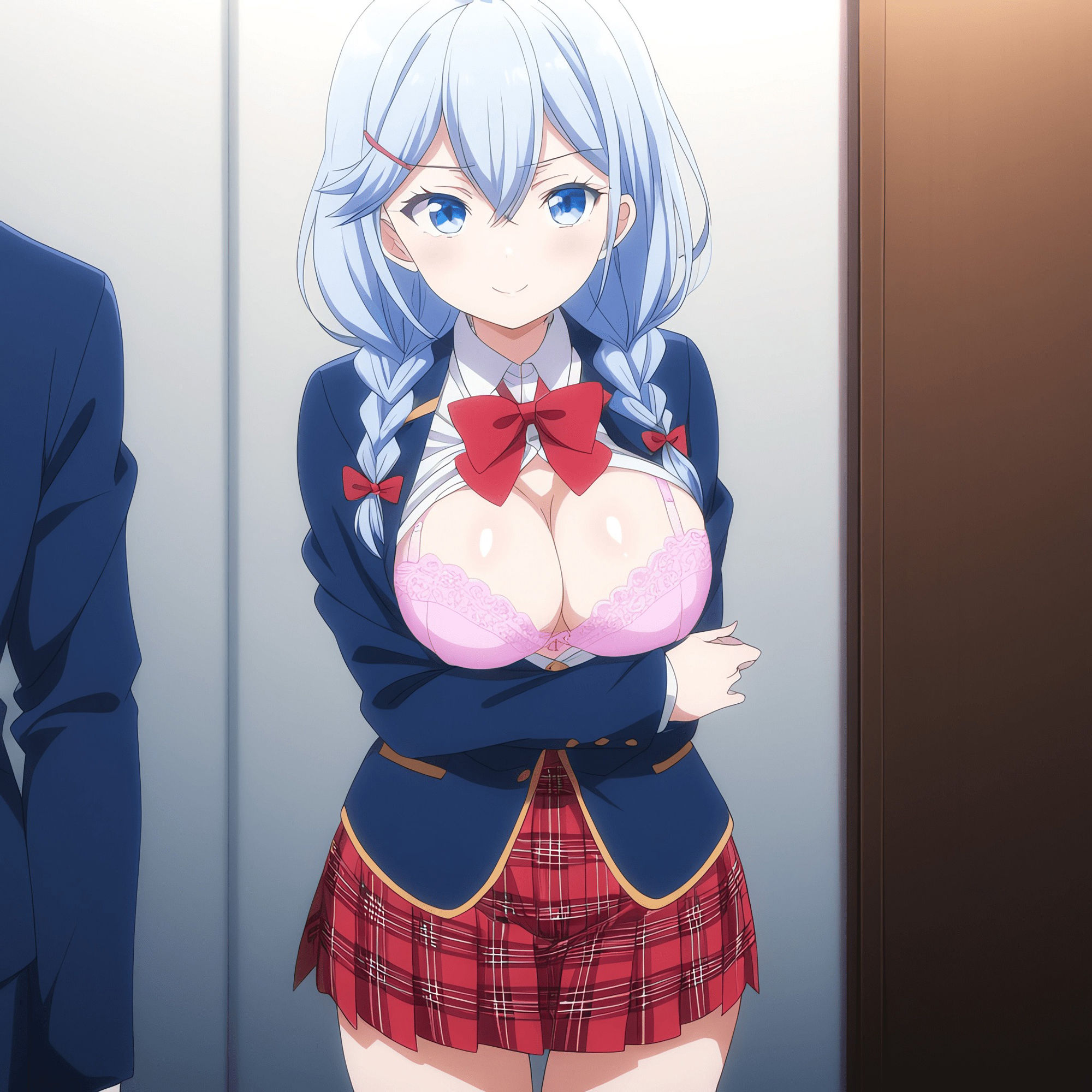 性欲全開！！文〇激似の制服文学巨乳女子にえっちなハメ撮り中〇ししちゃいました！ サンプル1ページ目