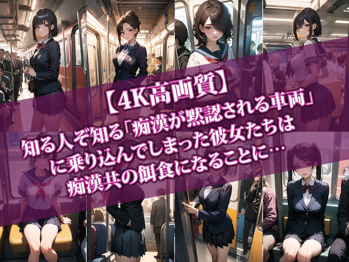 【4K高画質】痴●が黙認される通学電車（1両目） サンプル1ページ目