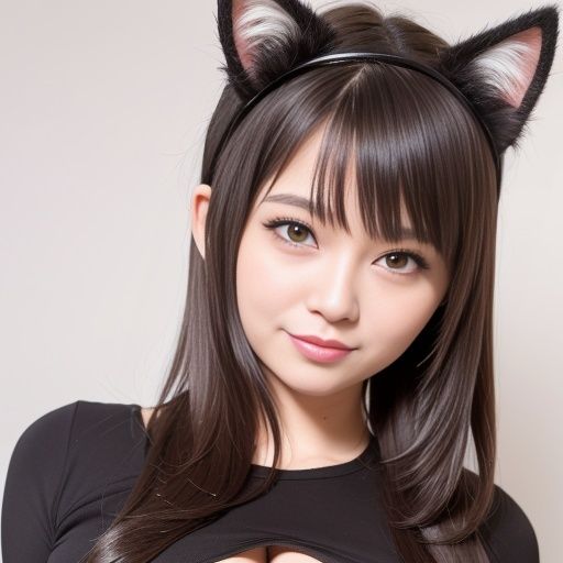 猫耳カチューシャの美女達（セリフなし AI画像集） サンプル1ページ目