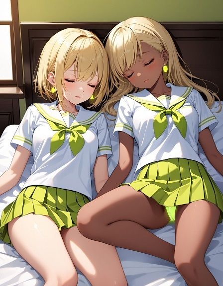 えちえちギャル制服女子のネオンカラーパンツ〜寝そべり編〜 サンプル2ページ目