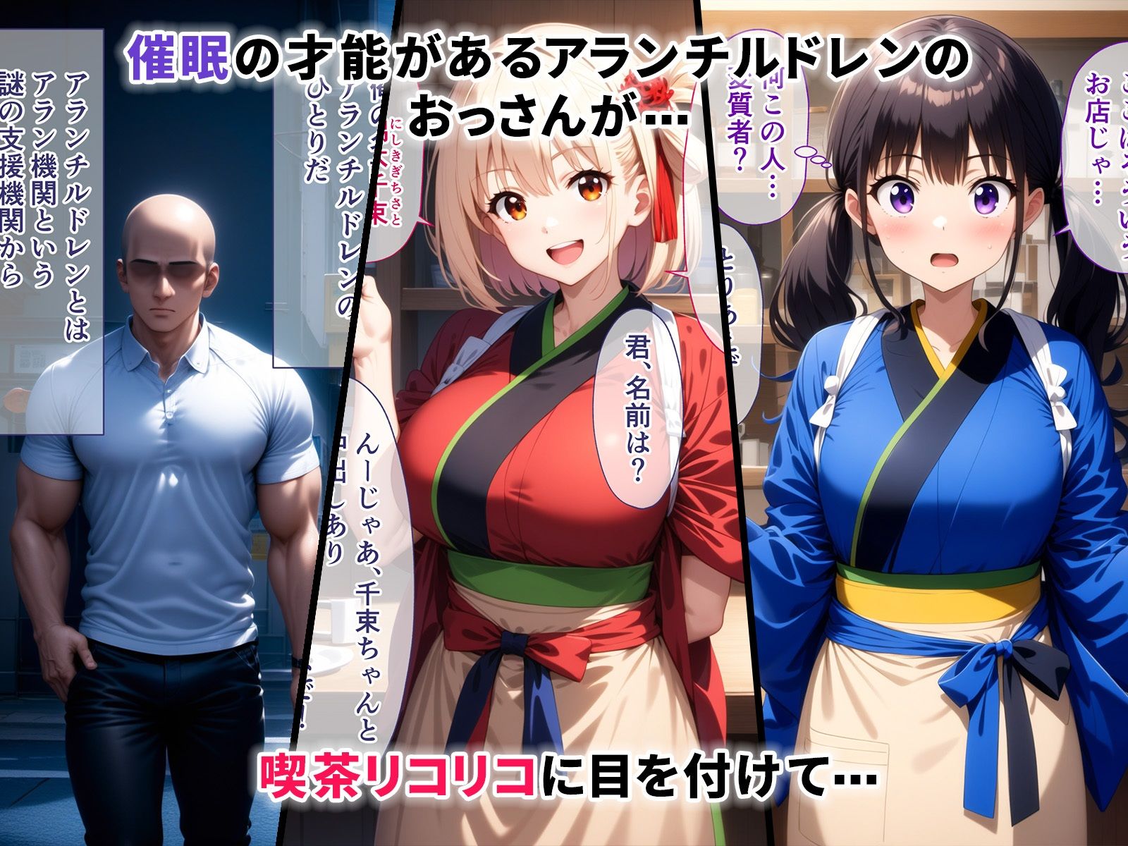 催●おじさんが喫茶リコリコを乗っ取って千束とたきなを孕ませる話 サンプル1ページ目