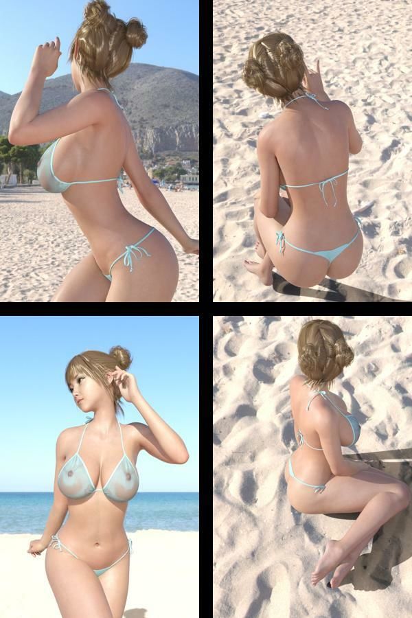 【＋All】『理想の彼女を3DCGで作ります』から生まれたバーチャルアイドル「一ノ瀬廻里（いちのせめぐり）」のグラドル撮影風写真集:Gradol_90 サンプル1ページ目