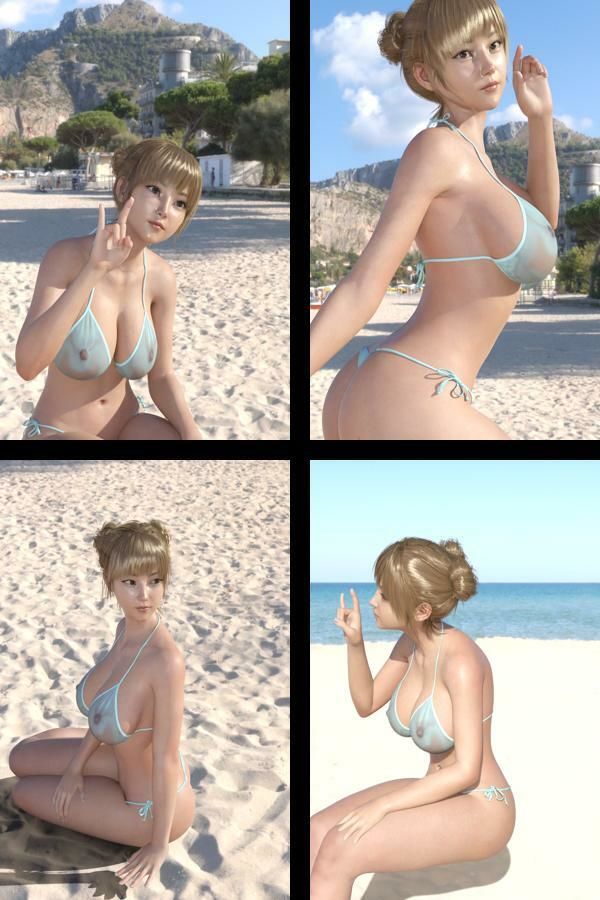 【＋All】『理想の彼女を3DCGで作ります』から生まれたバーチャルアイドル「一ノ瀬廻里（いちのせめぐり）」のグラドル撮影風写真集:Gradol_90 サンプル2ページ目