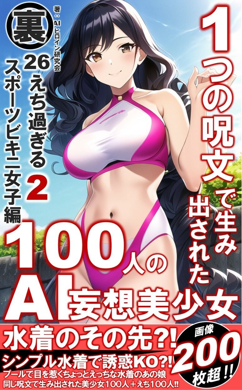 1つの呪文で生み出された100人のAI妄想美少女-26【裏:えち過ぎるスポーツビキニ女子編】 サンプル1ページ目