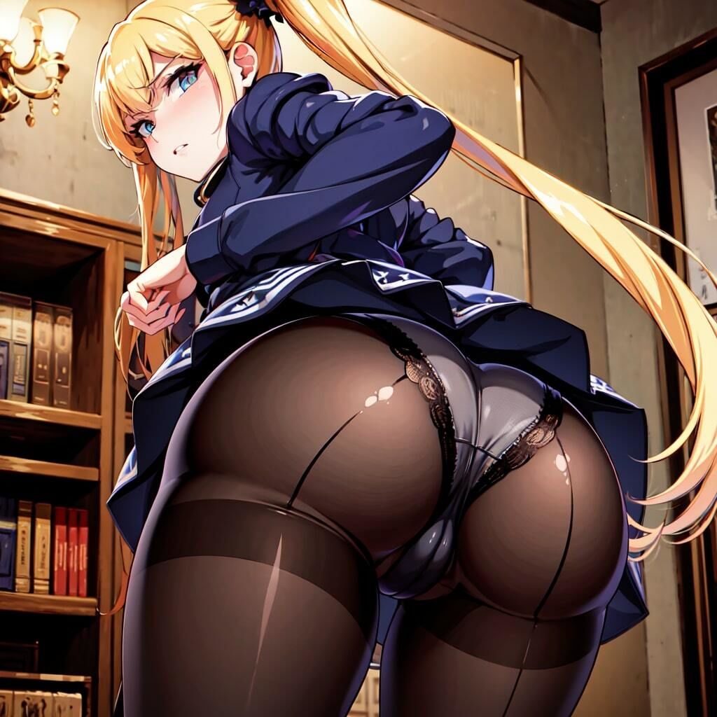 金髪美少女に嫌な顔をされながらパンツを見上げる サンプル5ページ目
