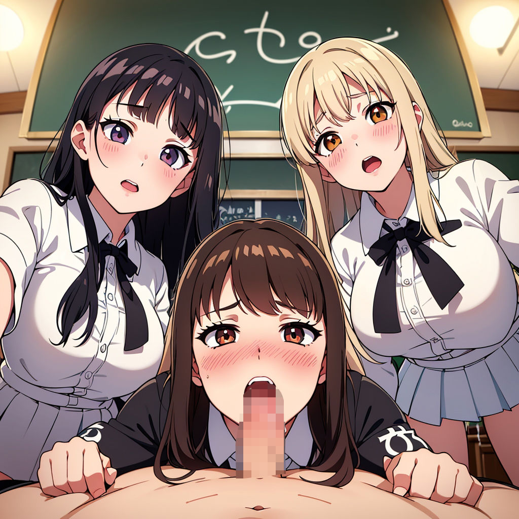 ハーレム女子校生【教室でハメまくり！】 サンプル1ページ目