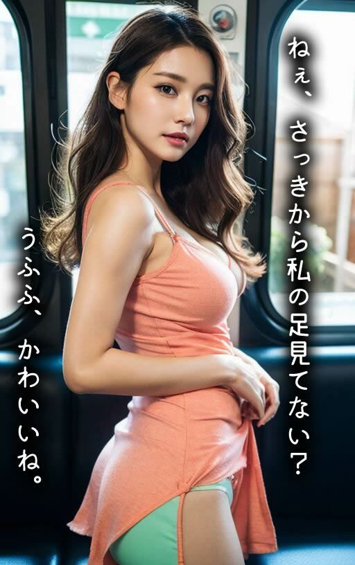 【痴女】電車のなかでパンチラしてくる人妻がH過ぎて我慢できない話（全295ページ）【高画質モデル】 サンプル4ページ目