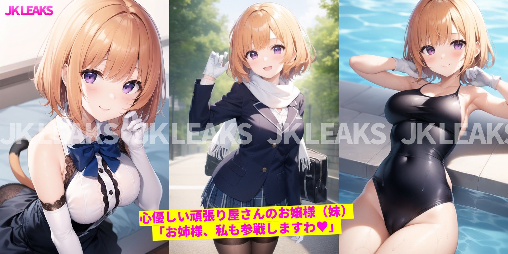 JKLEAKS 15 - 庶民の為に頑張るお嬢様（妹）ゆでたまご産卵編 -【ゆでたまご産卵アニメ付】 サンプル1ページ目