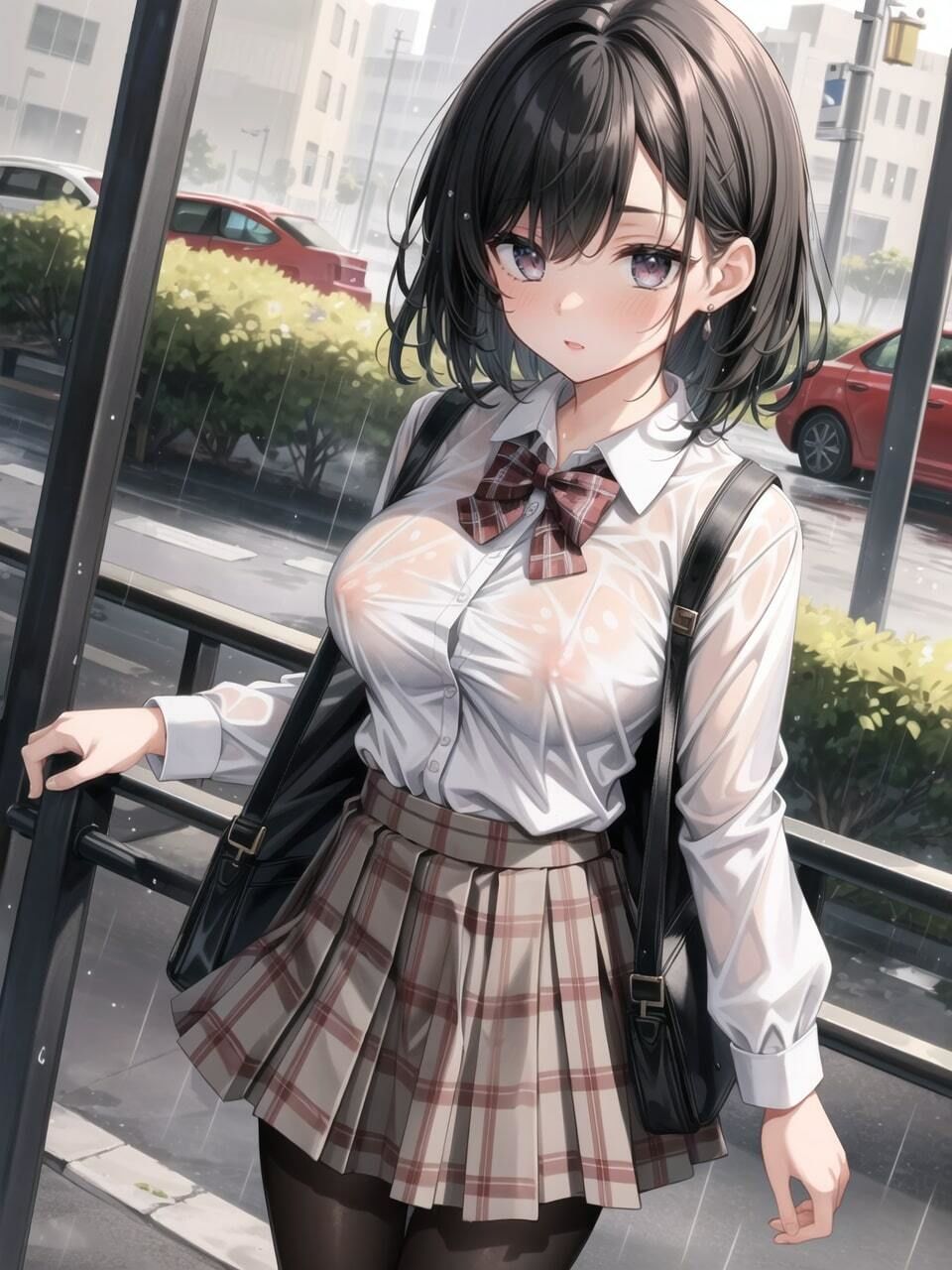 黒タイツ女子校生着衣〜下着〜本番 サンプル2ページ目