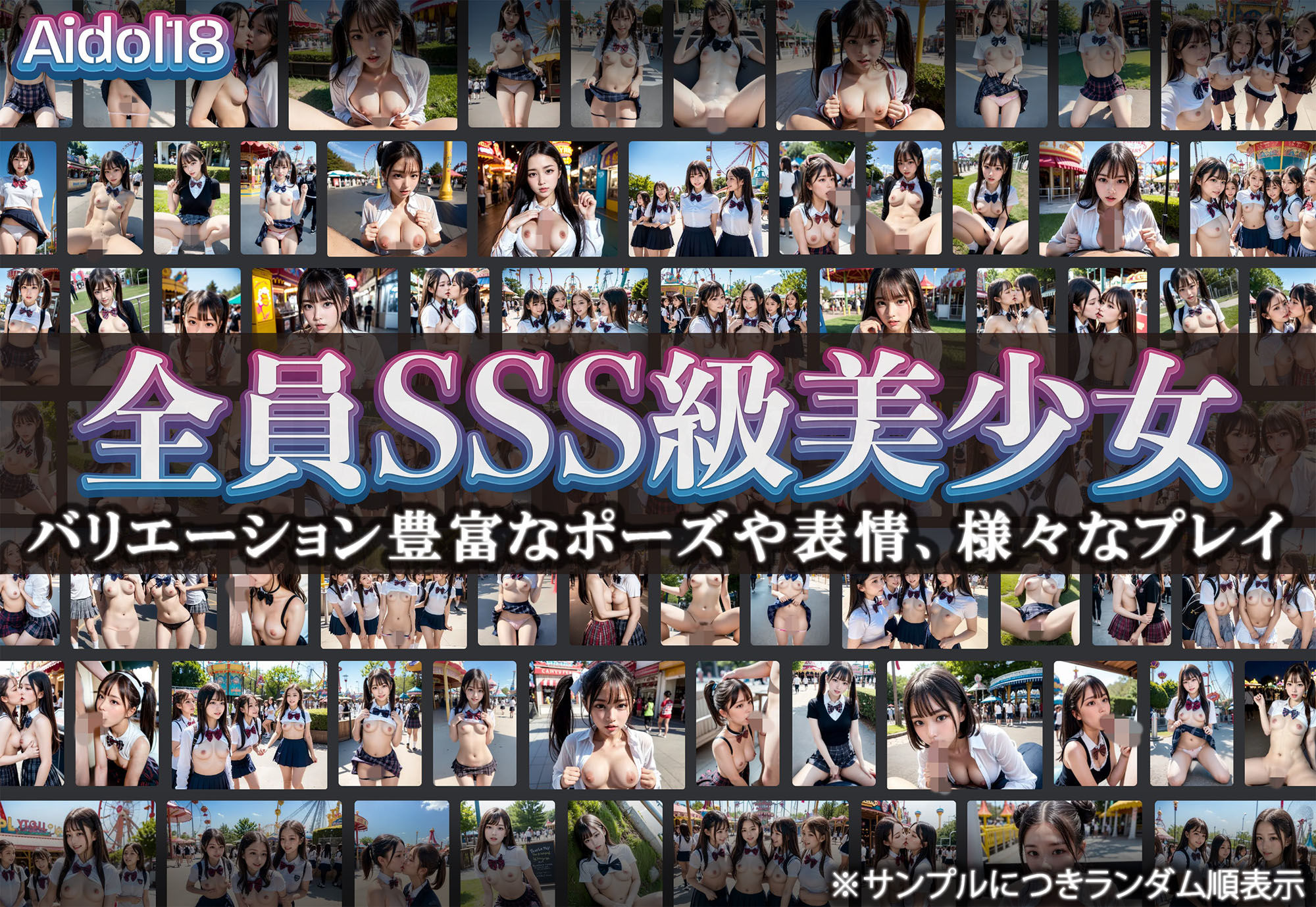 女子校生のハーレム遊園地 サンプル1ページ目