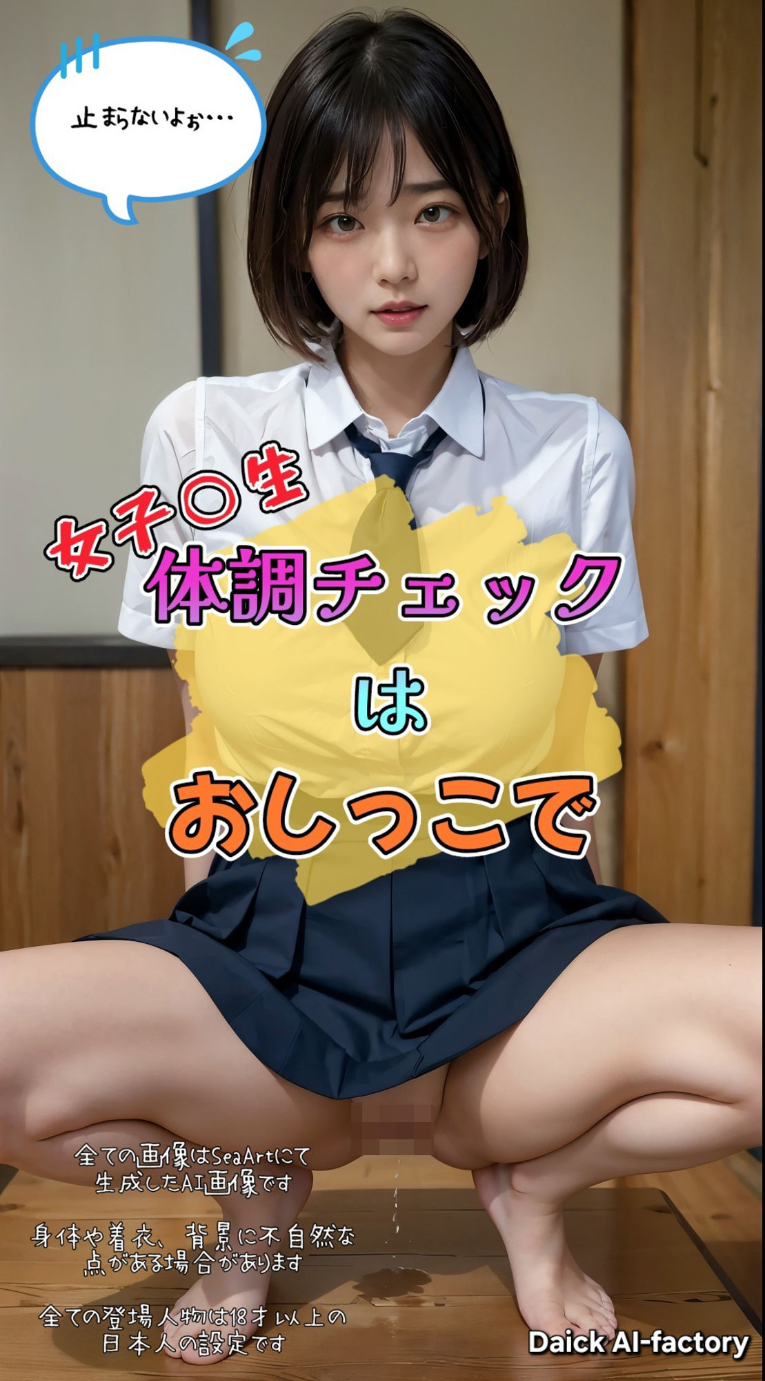 女子○生 体調チェックはおしっこで サンプル1ページ目