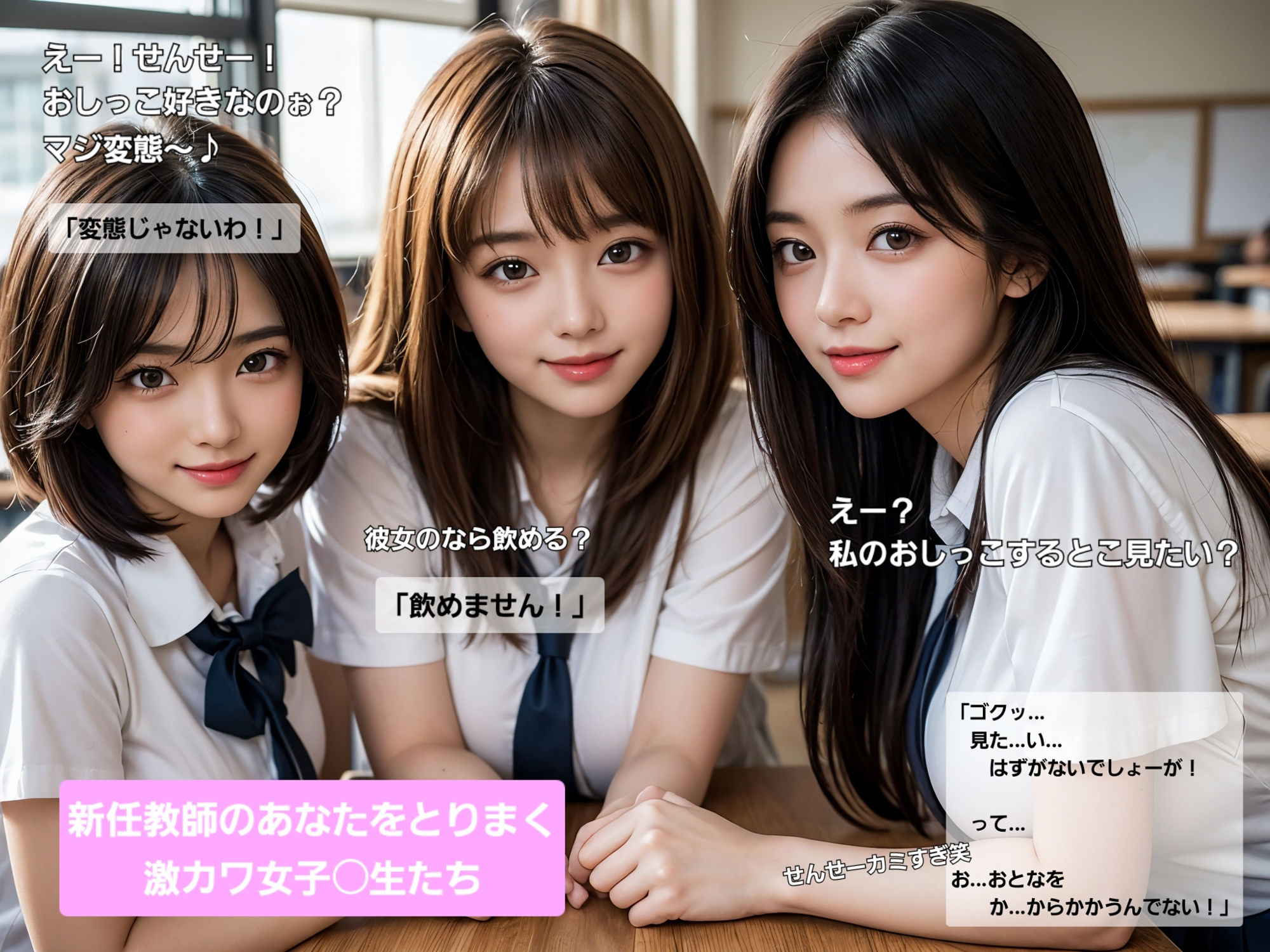 女子○生 体調チェックはおしっこで サンプル2ページ目
