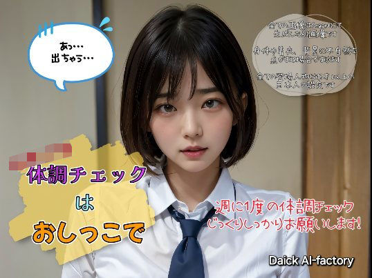 女子○生 体調チェックはおしっこで
