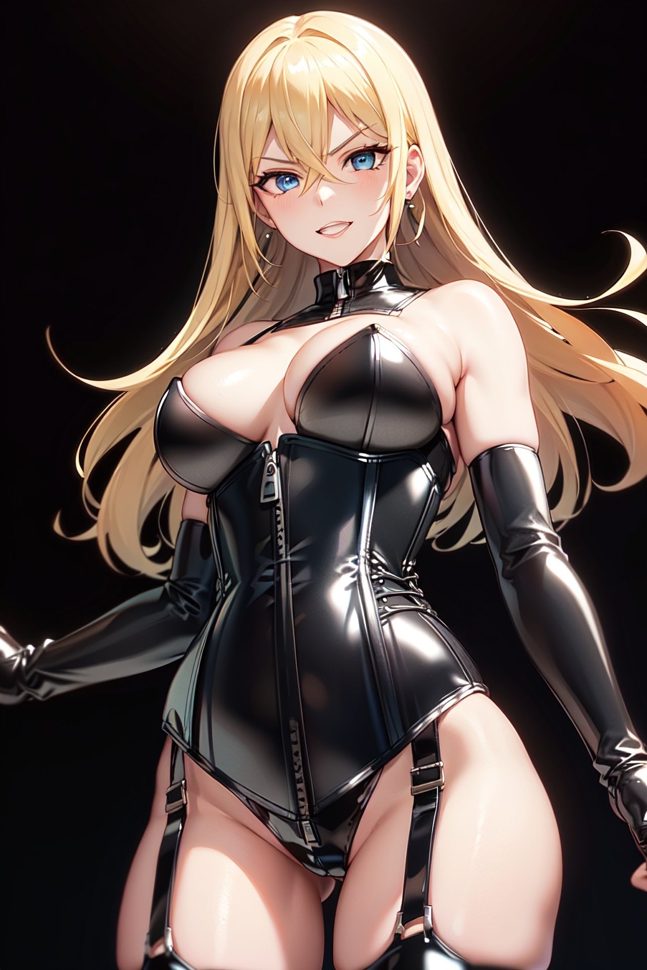 金髪ロングエナメルボンデージ女王様ちゃんイラスト集 1 サンプル6ページ目
