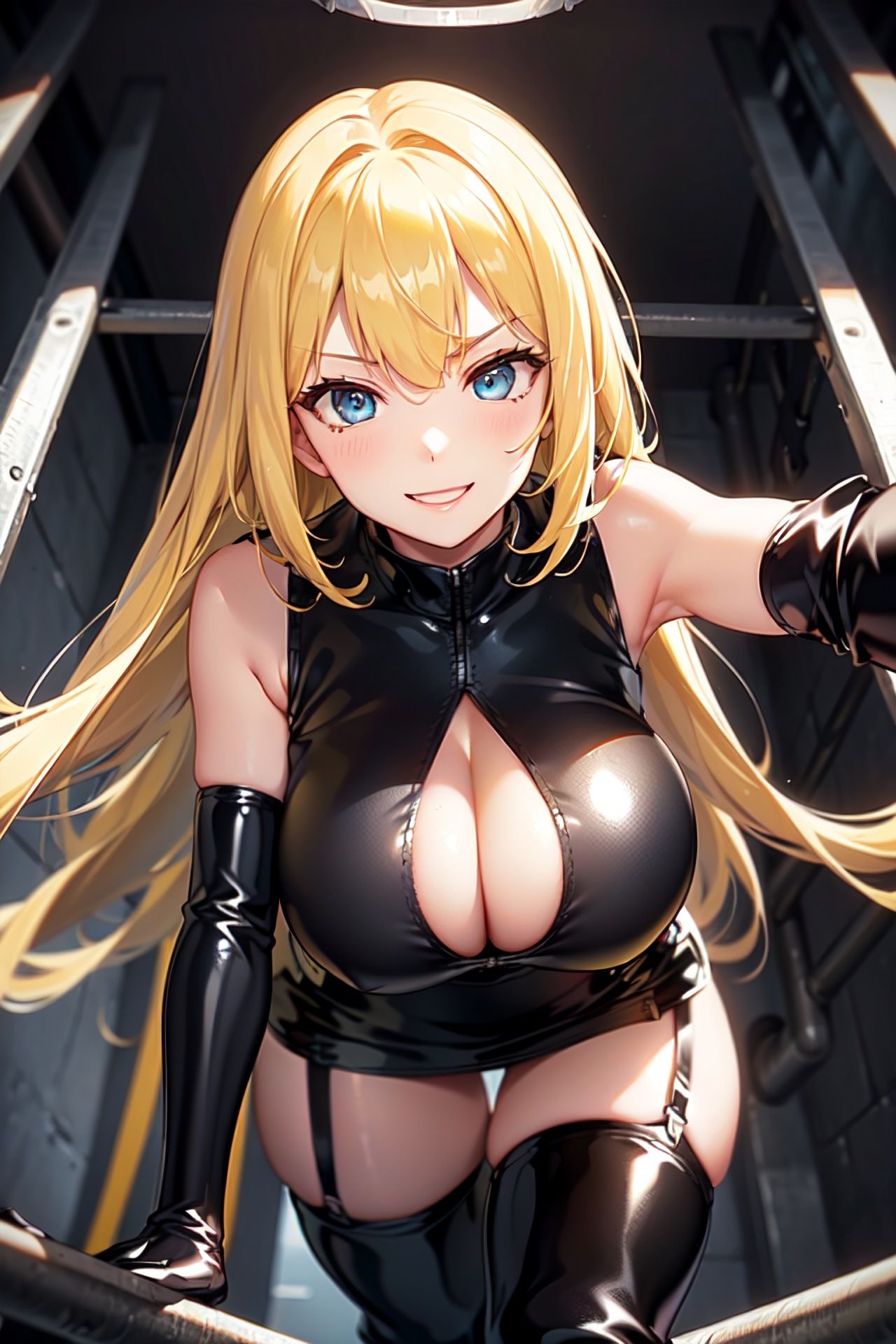 金髪ロングエナメルボンデージ女王様ちゃんイラスト集 1 サンプル10ページ目