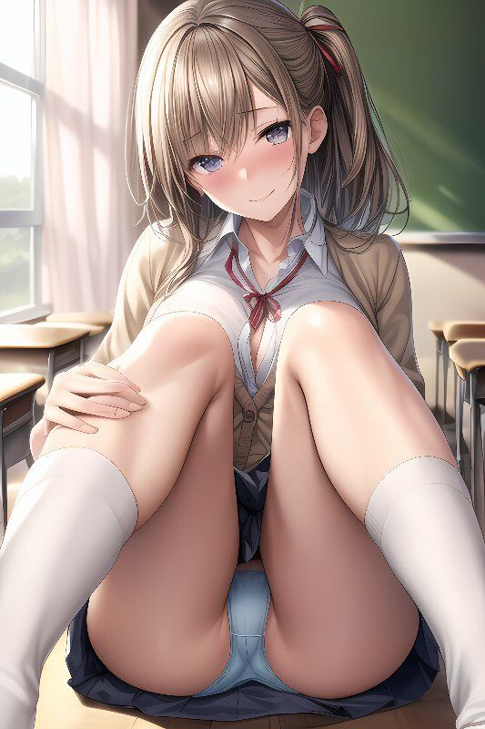 制服美少女 教室でパンチラ サンプル5ページ目