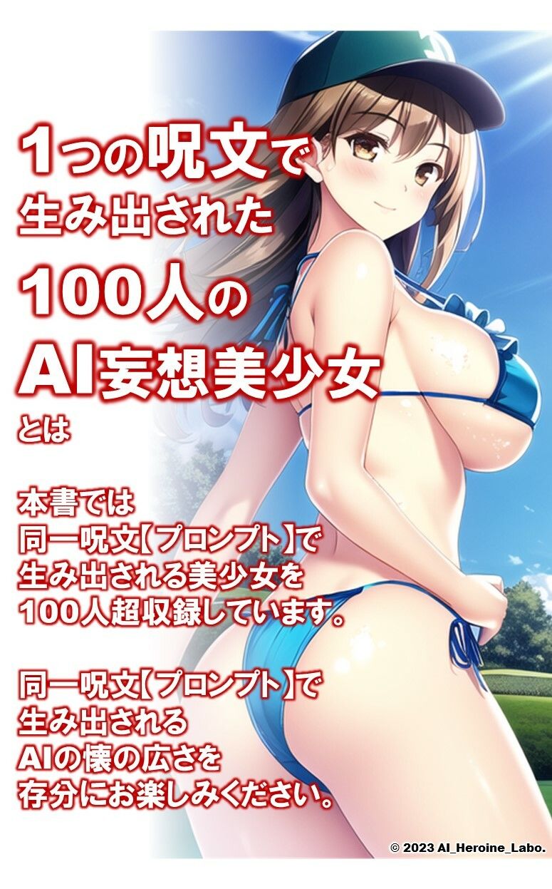 1つの呪文で生み出された100人のAI妄想美少女-30【一緒にラウンドしたいビキニゴルフ女子編】 サンプル2ページ目