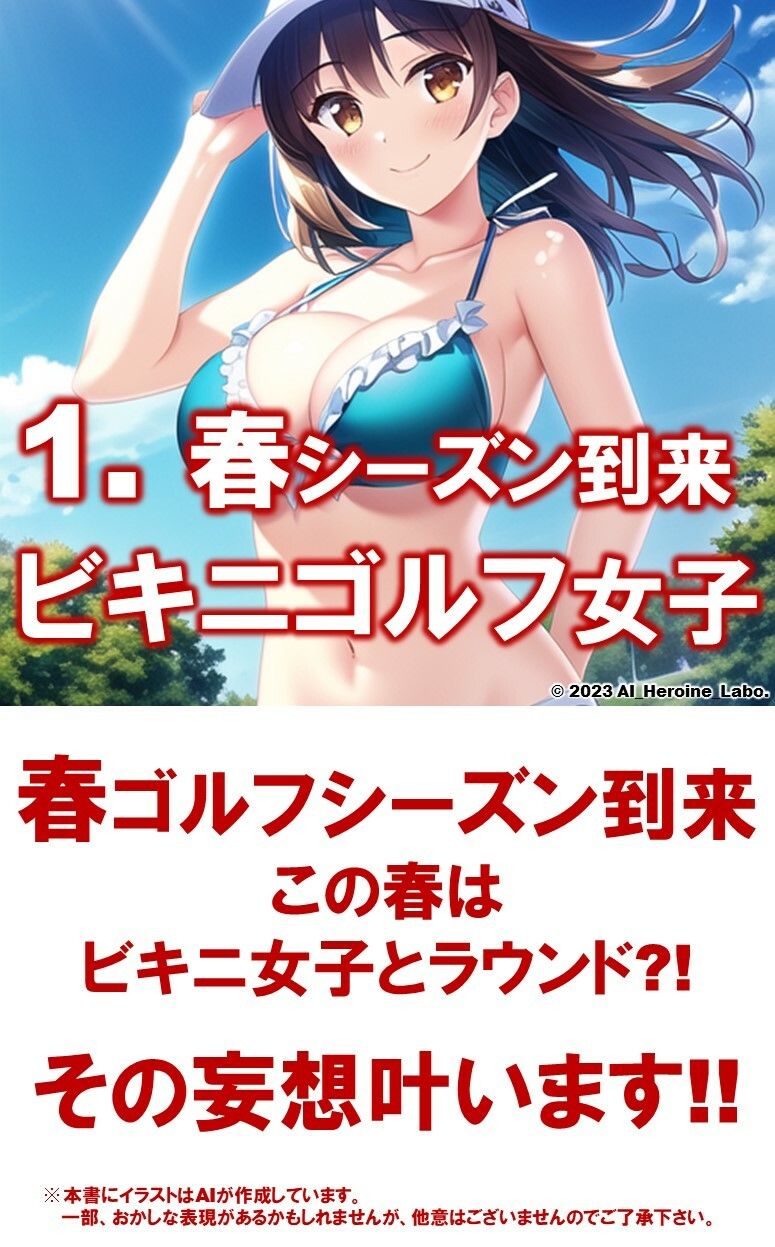 1つの呪文で生み出された100人のAI妄想美少女-30【一緒にラウンドしたいビキニゴルフ女子編】 サンプル3ページ目