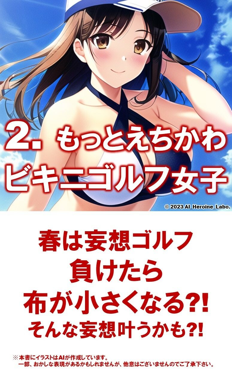 1つの呪文で生み出された100人のAI妄想美少女-30【一緒にラウンドしたいビキニゴルフ女子編】 サンプル6ページ目