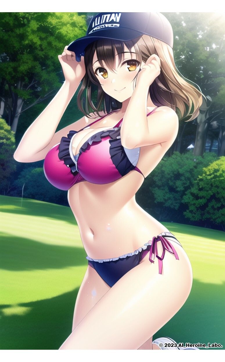 1つの呪文で生み出された100人のAI妄想美少女-30【一緒にラウンドしたいビキニゴルフ女子編】 サンプル7ページ目