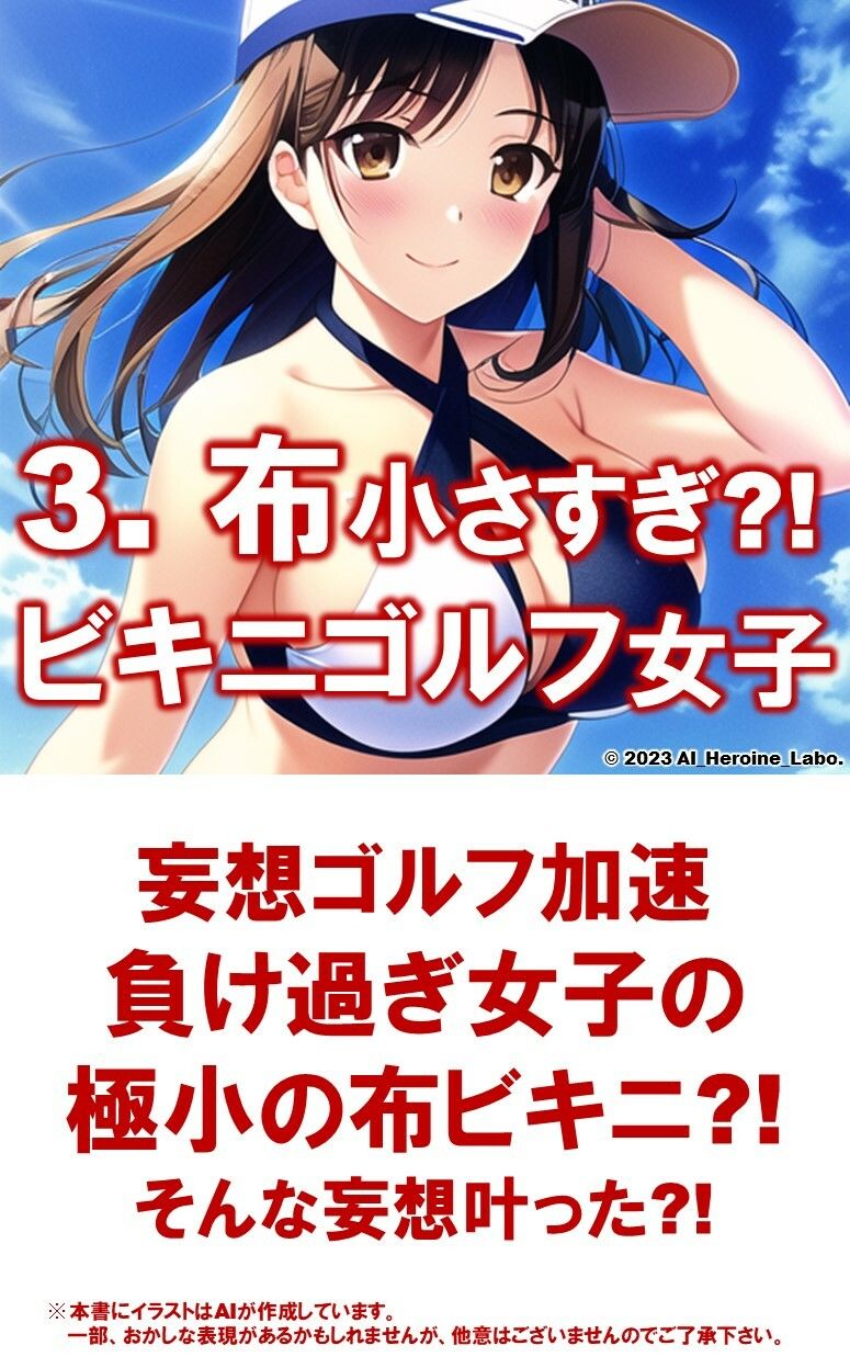 1つの呪文で生み出された100人のAI妄想美少女-30【一緒にラウンドしたいビキニゴルフ女子編】 サンプル9ページ目