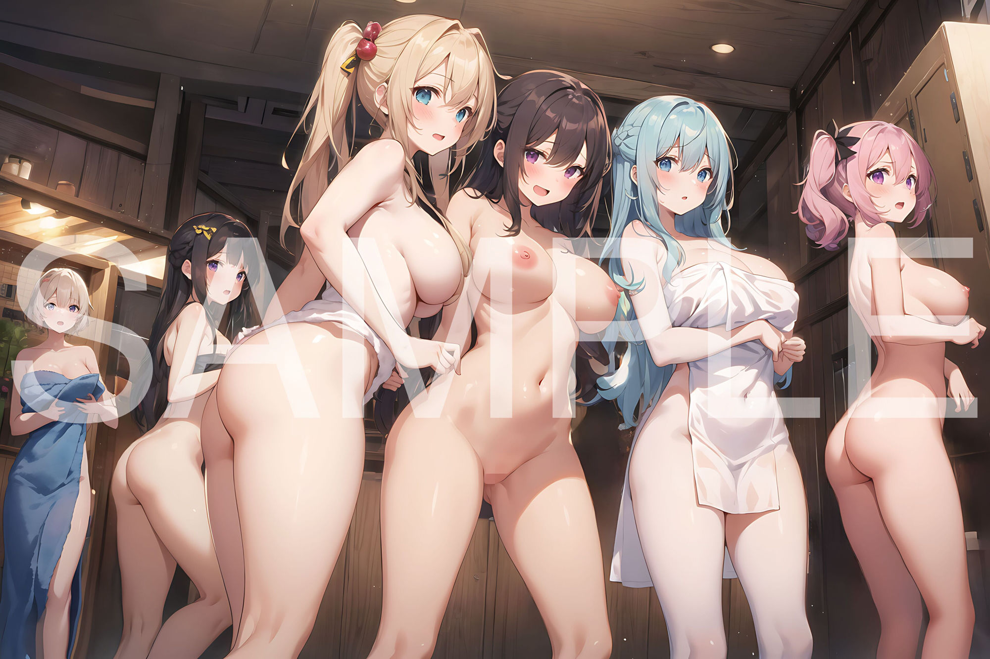 ハーレム×温泉 サンプル3ページ目