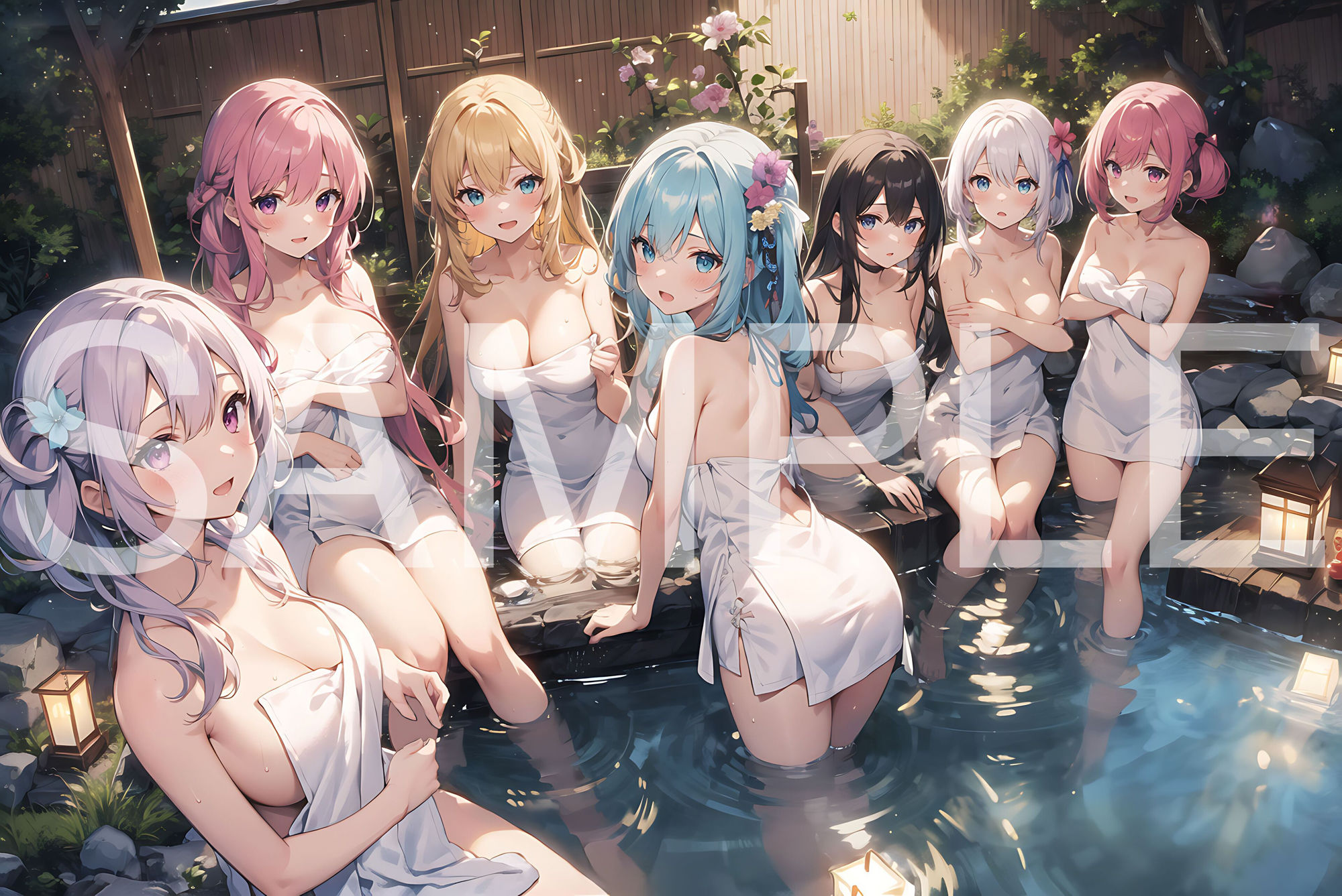 ハーレム×温泉 サンプル4ページ目