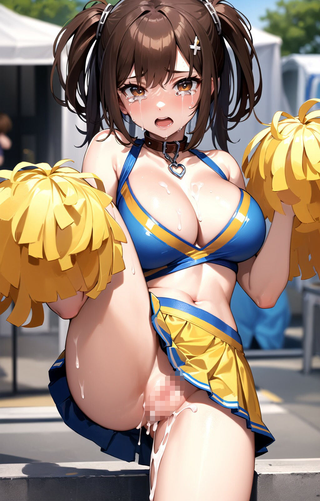 巨乳チアガール（チアリーダー）〜強●中出し射撃〜 サンプル4ページ目
