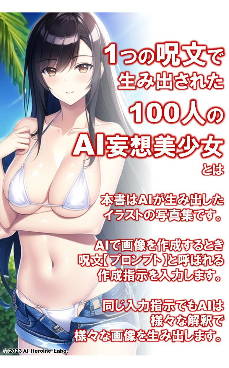 1つの呪文で生み出された100人のAI妄想美少女-31【春到来！ビキニで大学に通うJD女子編】 サンプル2ページ目