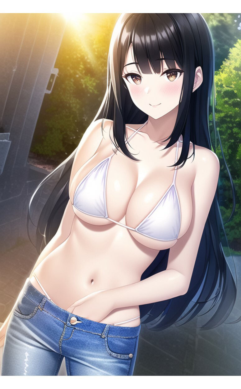 1つの呪文で生み出された100人のAI妄想美少女-31【春到来！ビキニで大学に通うJD女子編】 サンプル4ページ目