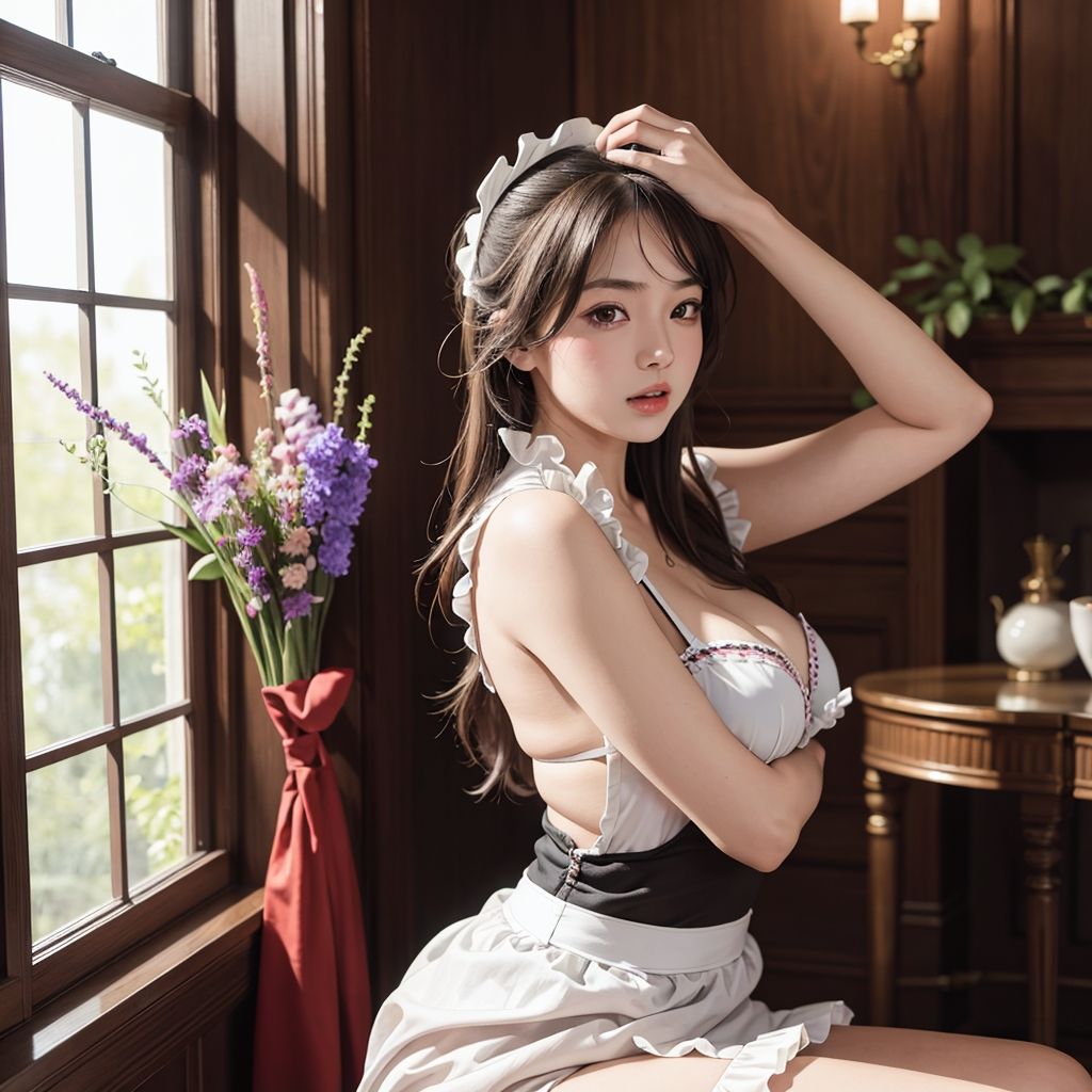 AI創造美女 メイド・メイド・メイド400ページ＃3 サンプル2ページ目