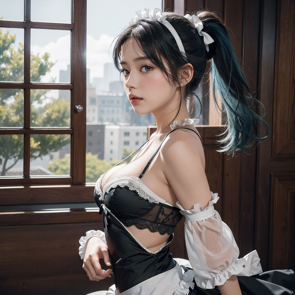 AI創造美女 メイド・メイド・メイド400ページ＃5 サンプル1ページ目