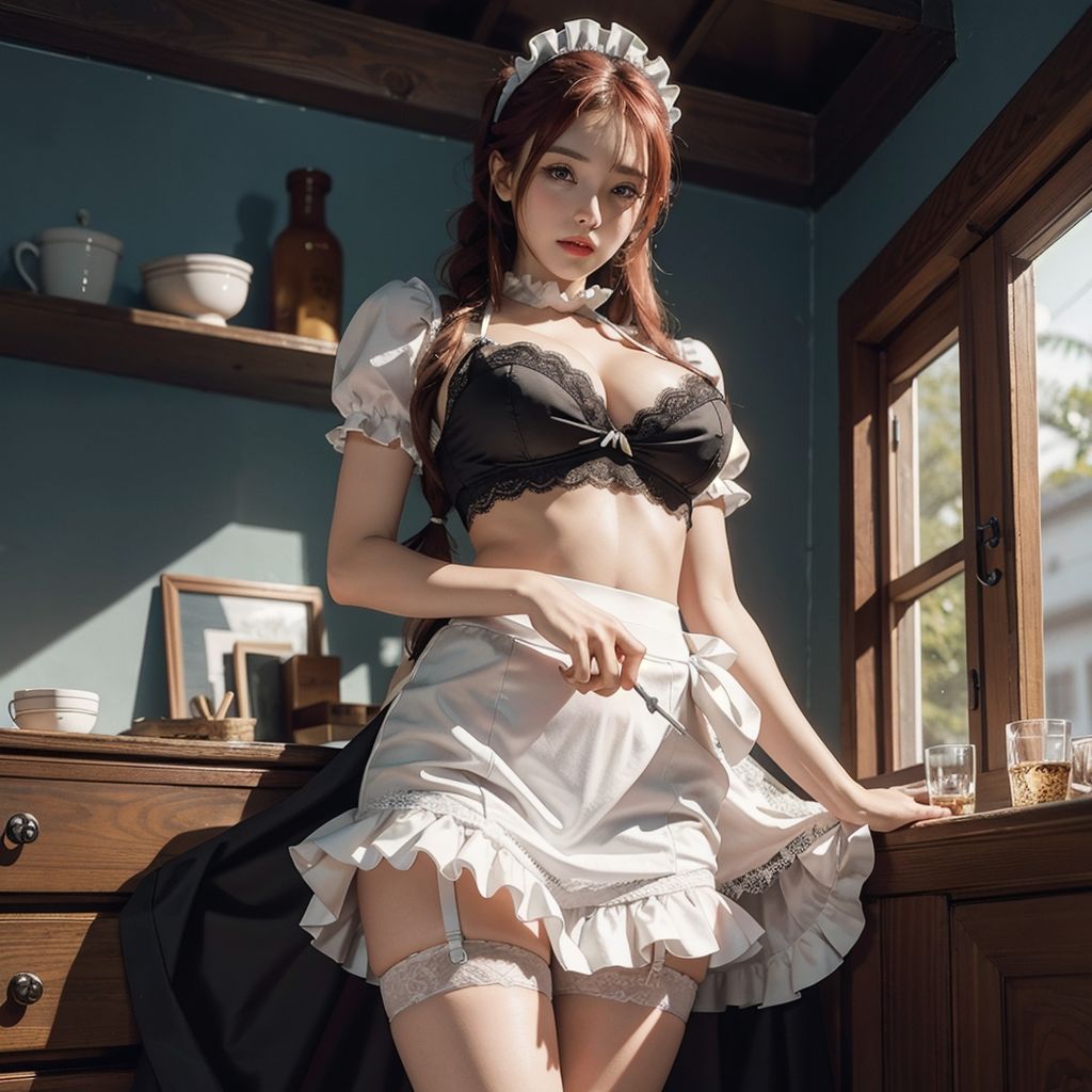 AI創造美女 メイド・メイド・メイド400ページ＃6 サンプル2ページ目