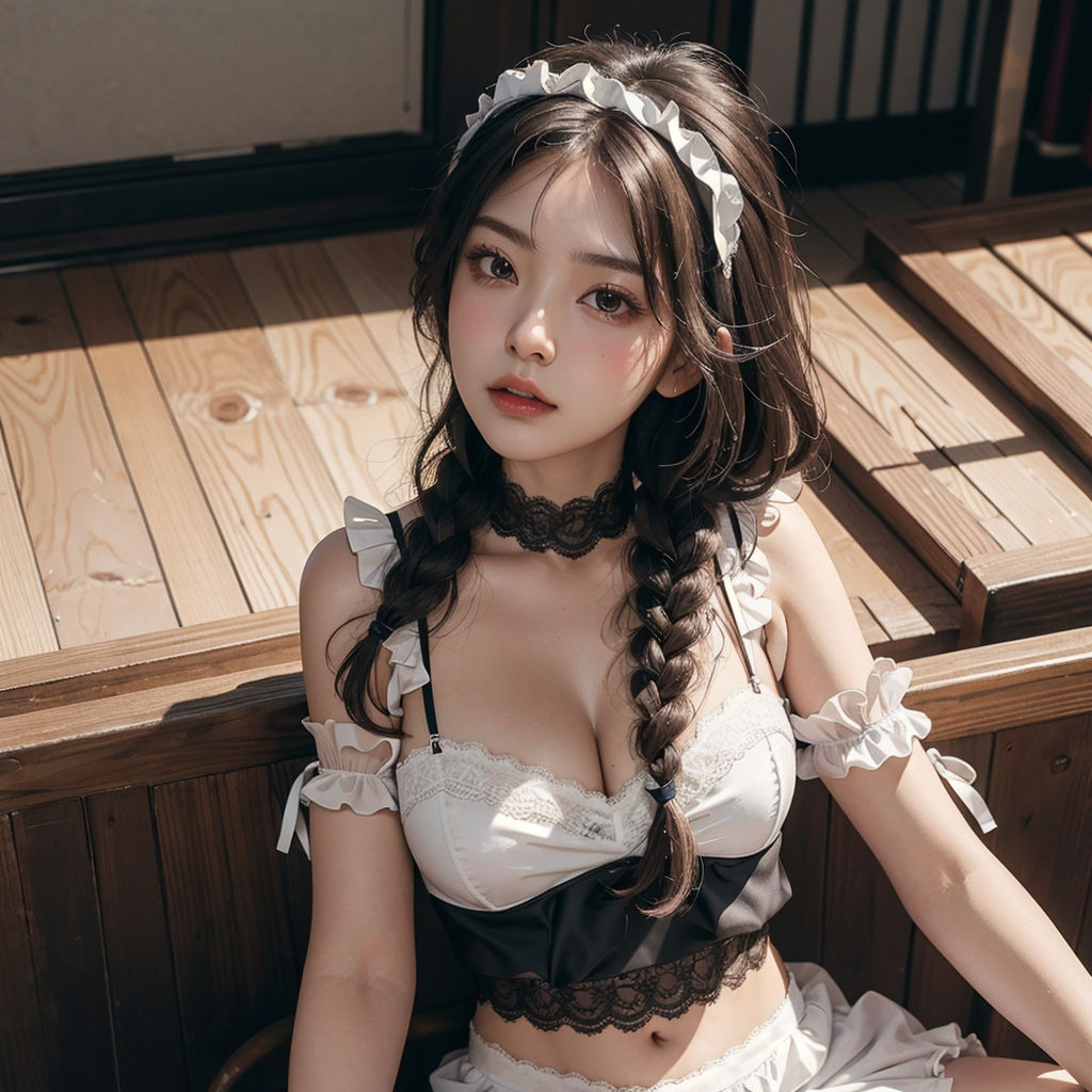 AI創造美女 メイド・メイド・メイド400ページ＃7 サンプル1ページ目