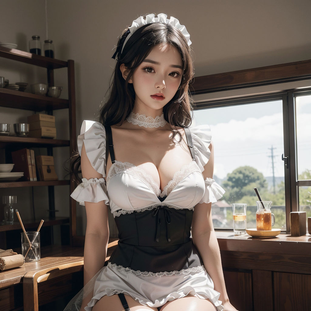 AI創造美女 メイド・メイド・メイド400ページ＃9 サンプル4ページ目