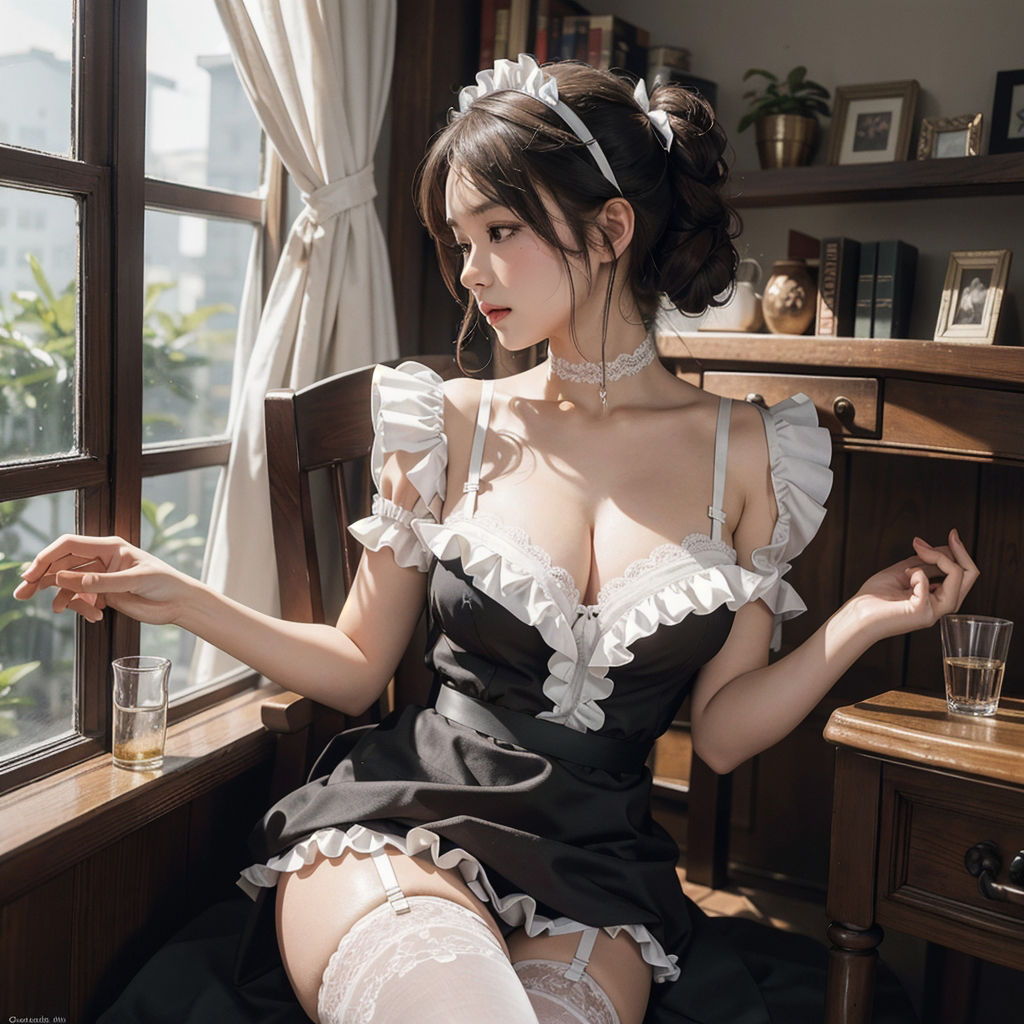 AI創造美女 メイド・メイド・メイド400ページ＃9 サンプル9ページ目