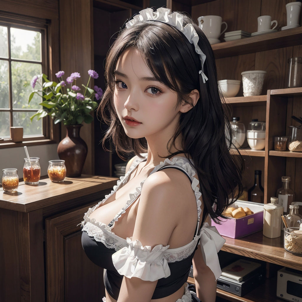AI創造美女 メイド・メイド・メイド400ページ＃12 サンプル1ページ目
