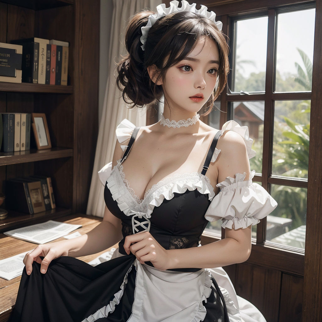 AI創造美女 メイド・メイド・メイド400ページ＃12 サンプル5ページ目
