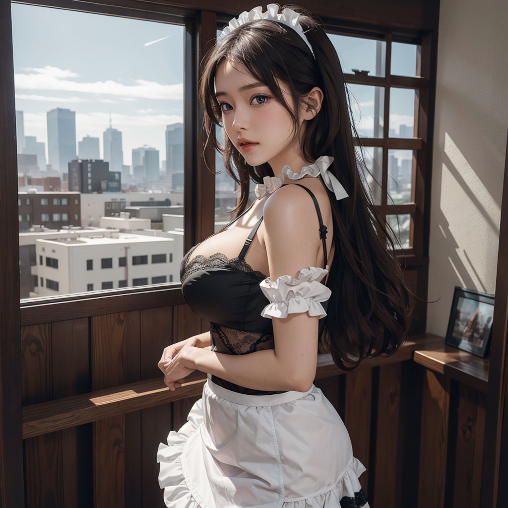 AI創造美女 メイド・メイド・メイド400ページ＃17 サンプル3ページ目