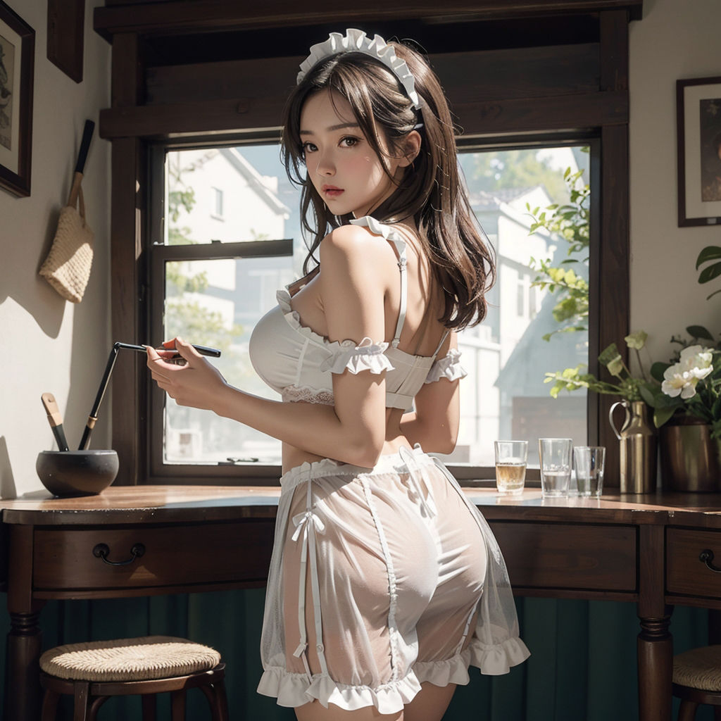 AI創造美女 メイド・メイド・メイド400ページ＃19 サンプル7ページ目