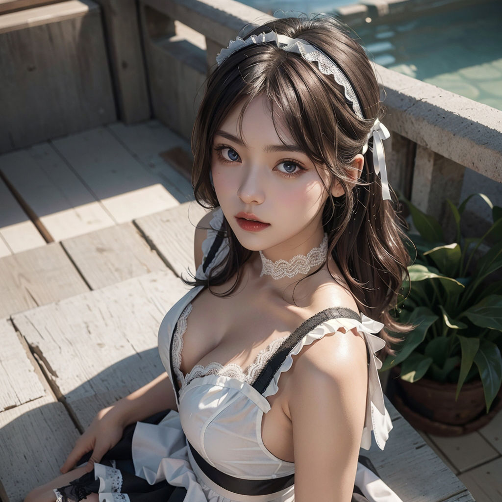 AI創造美女 メイド・メイド・メイド400ページ＃19 サンプル9ページ目