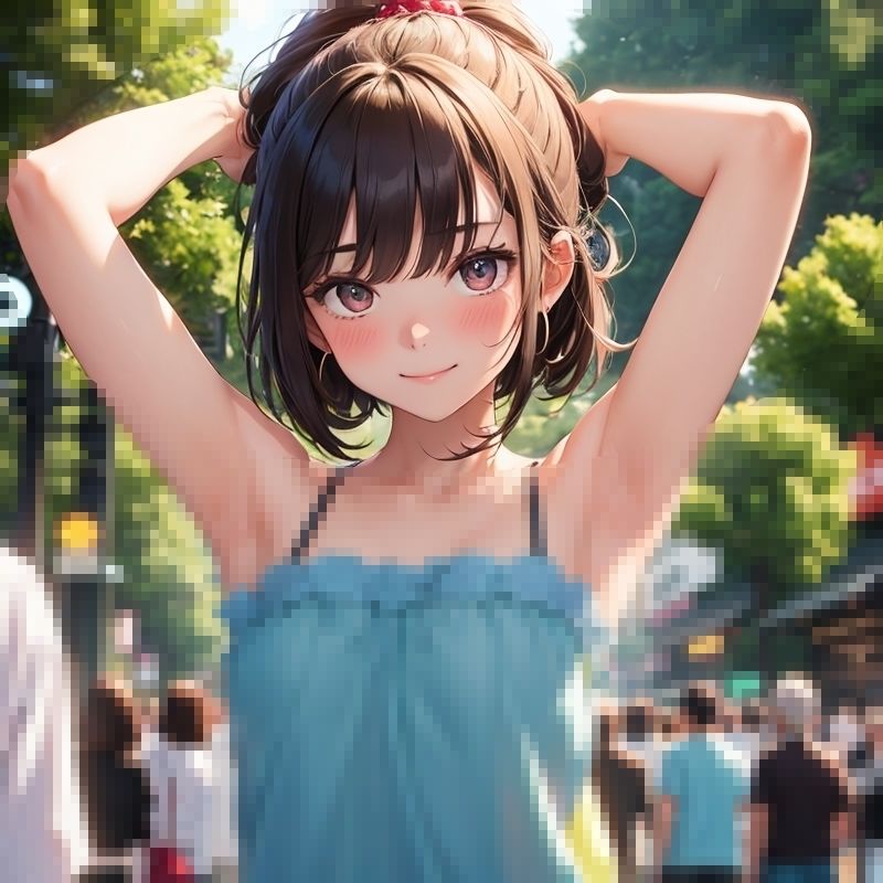 キャミソール美女が街中おなにー サンプル1ページ目