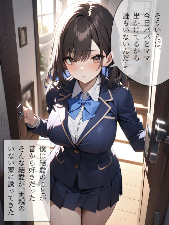 幼馴染が両親のいない家に誘ってきた件 東條結愛編 サンプル1ページ目