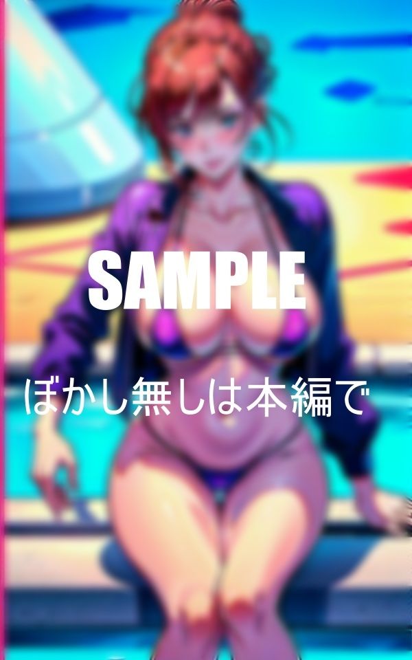 淫乱人妻とプールで不倫我慢できずに濡れっぱなしの下半身 サンプル7ページ目
