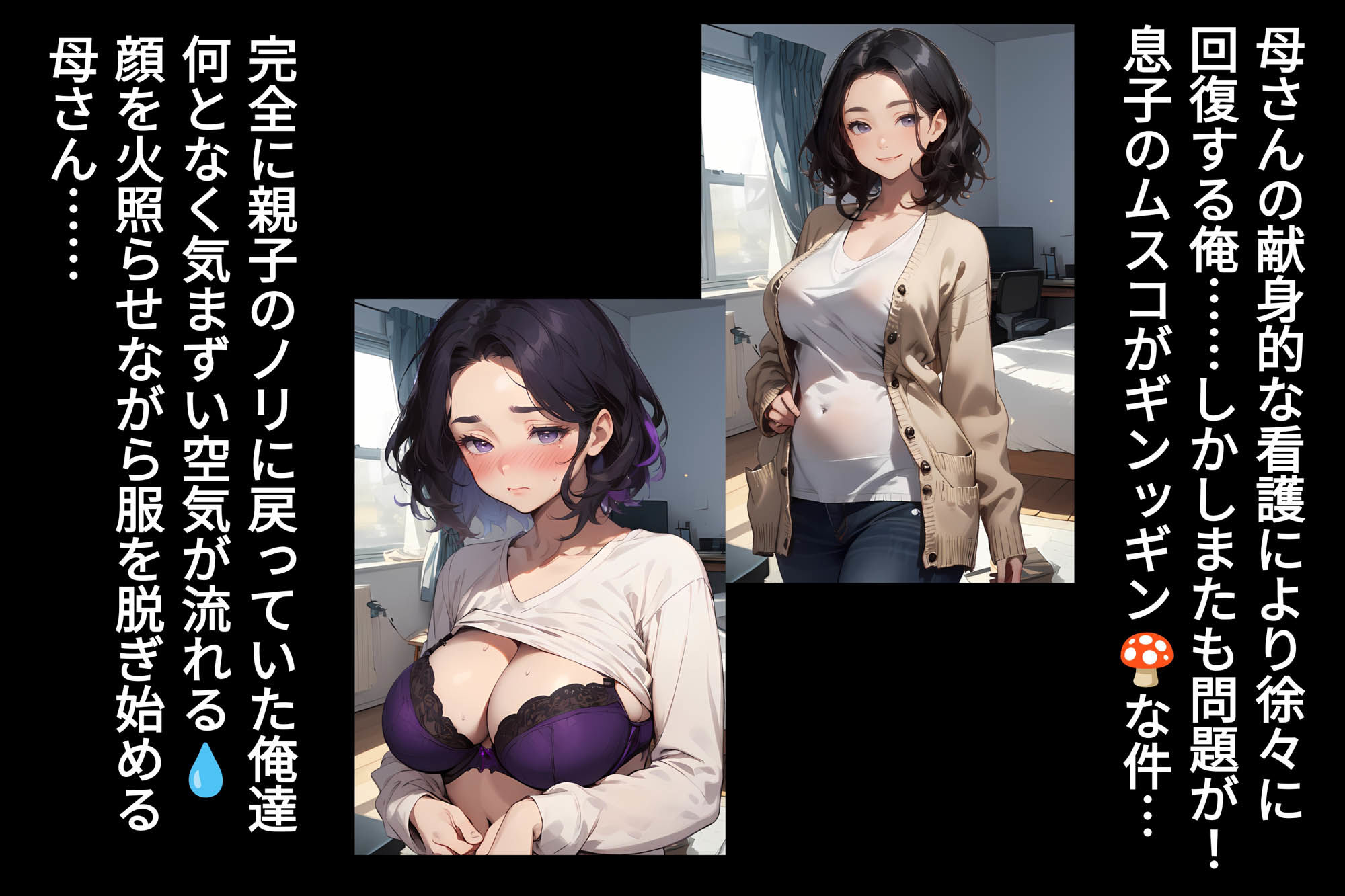 母さんが母性を全開にしてきたので全力で甘えてみた サンプル4ページ目