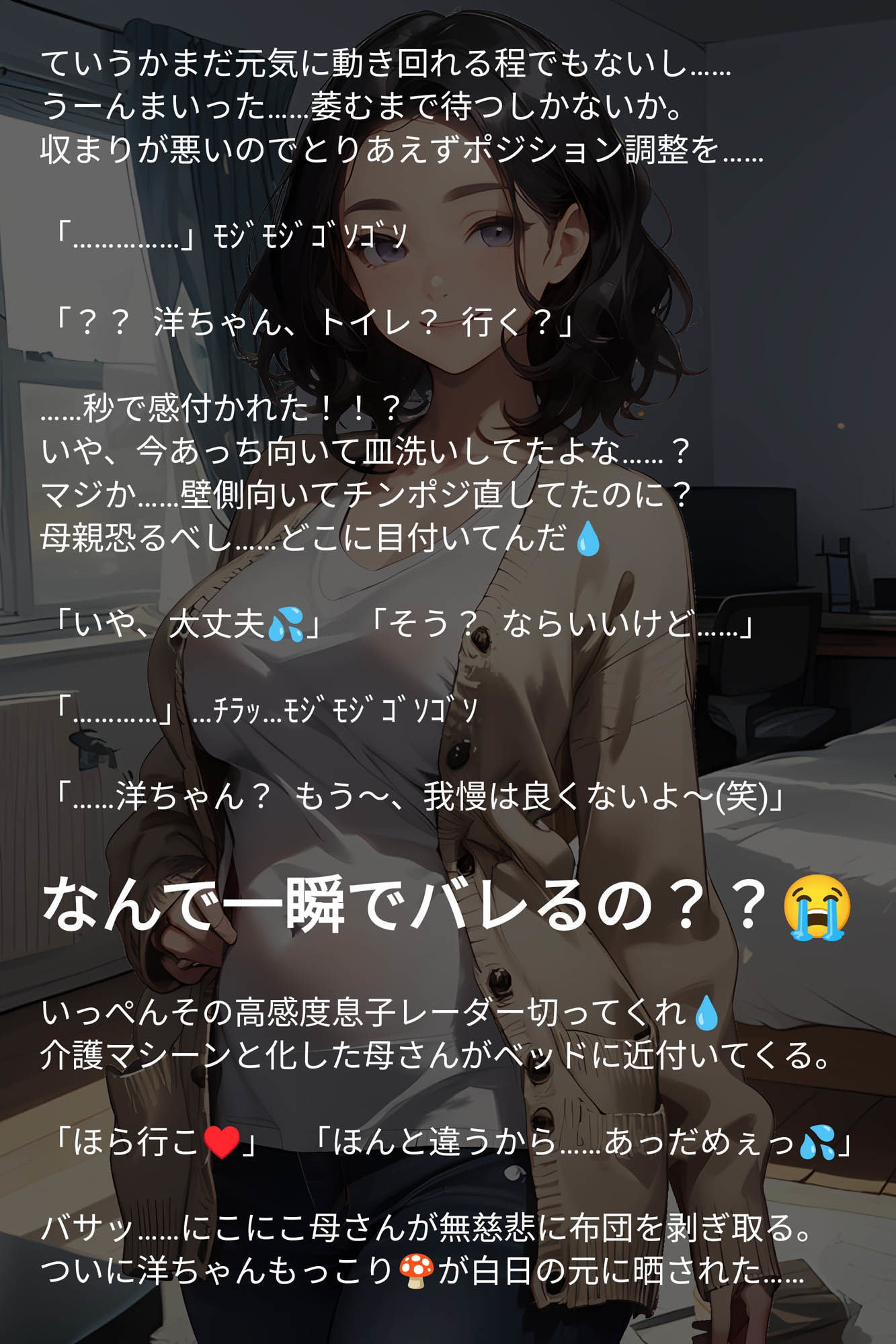 母さんが母性を全開にしてきたので全力で甘えてみた サンプル8ページ目
