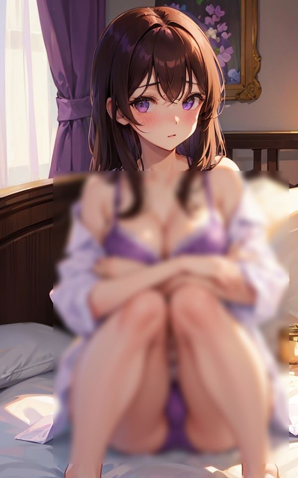 紫下着のしゃがみパンチラ サンプル1ページ目