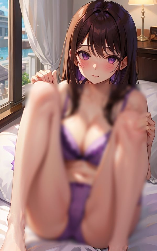 紫下着のしゃがみパンチラ サンプル4ページ目