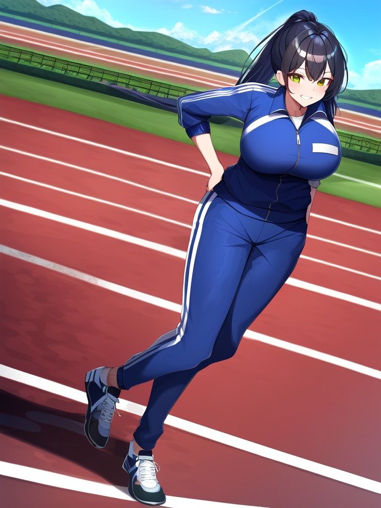 スポーツ大好きな女の子のAIイラスト集 サンプル1ページ目